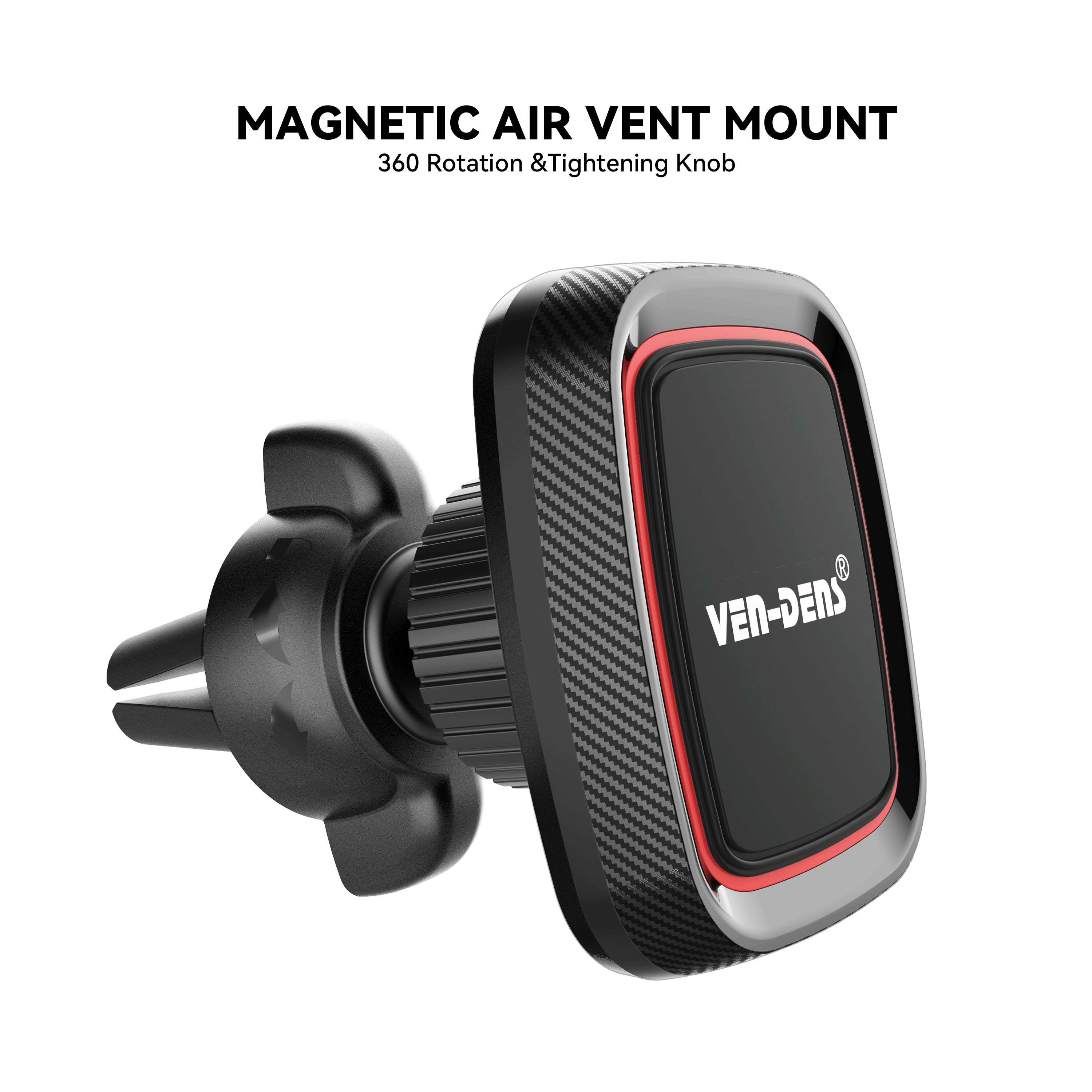 Soporte Magnético para Móvil en Coche – Anticaídas, Giro 360° (VEN-DENS HD015)