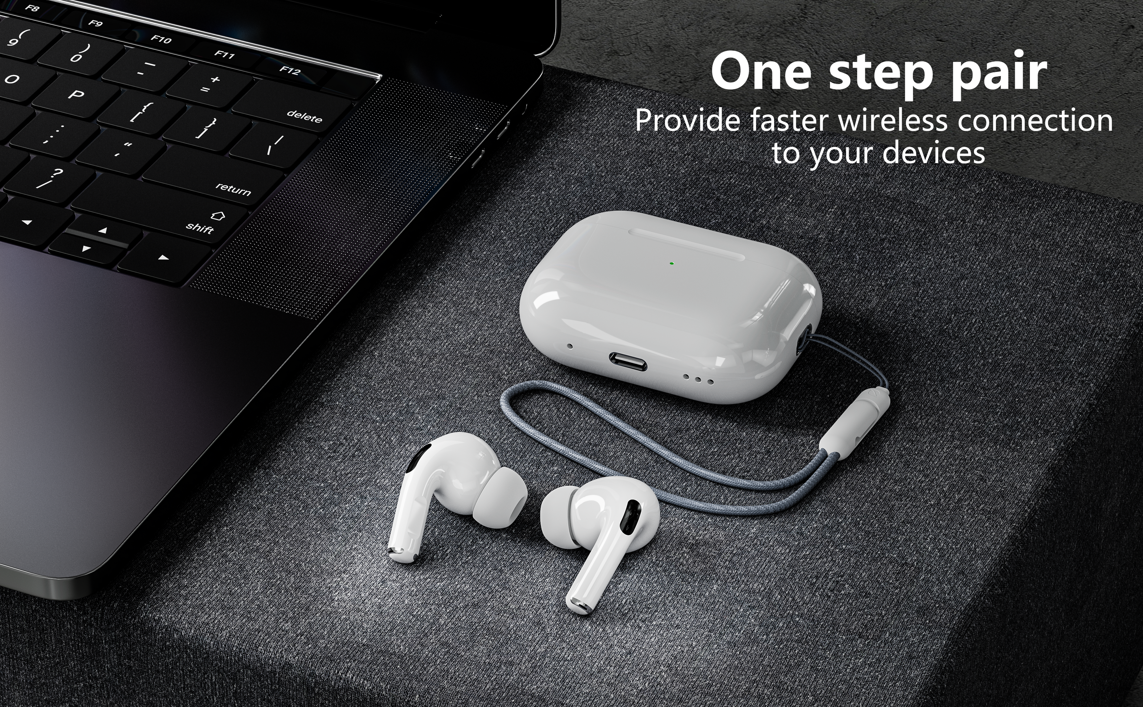 Auriculares Bluetooth blancos tipo AirPods | Diseño moderno y conexión estable（VEN-DENS BT022)