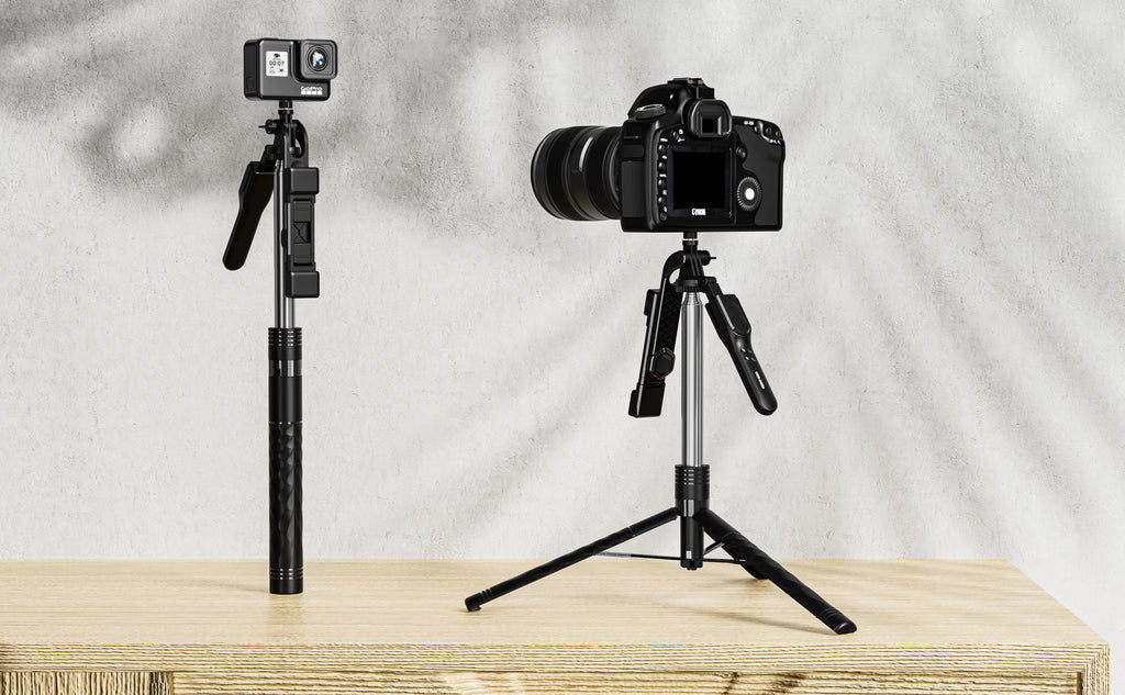 Palo selfie trípode 1750mm | extensible, Bluetooth, aluminio profesional（VEN-DENS SS09)