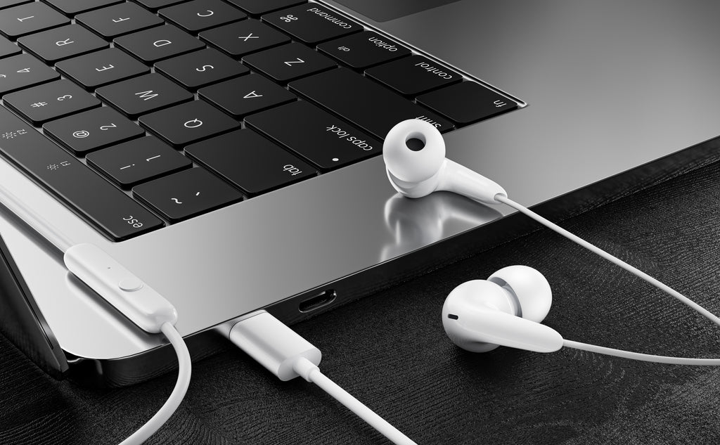 Auriculares con cable Jack 3.5mm blancos y negros con goma | In-ear, sonido potente y cómodo(VEN-DENS EAR007)
