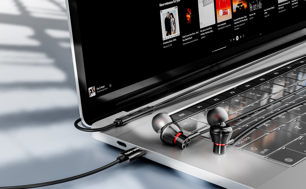 Auriculares Jack 3.5mm negros con goma y metálico | Sonido potente y alta calidad(VEN-DENS EAR021)