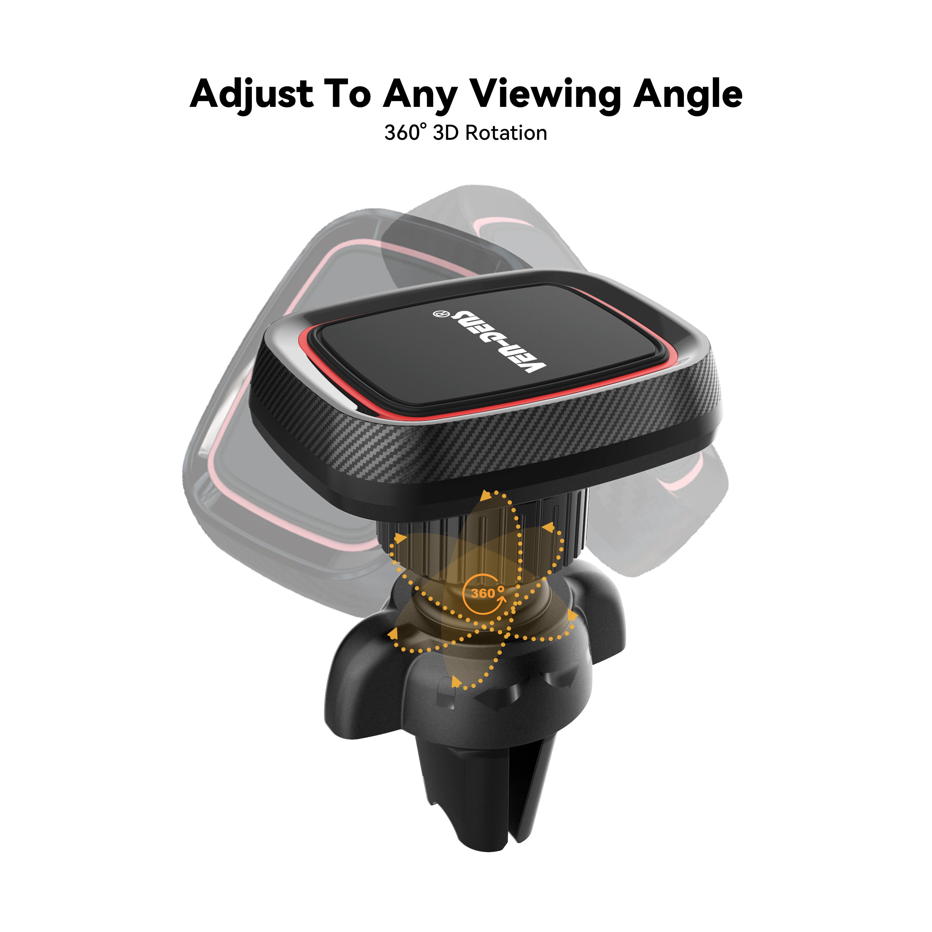 Soporte Magnético para Móvil en Coche – Anticaídas, Giro 360° (VEN-DENS HD015)