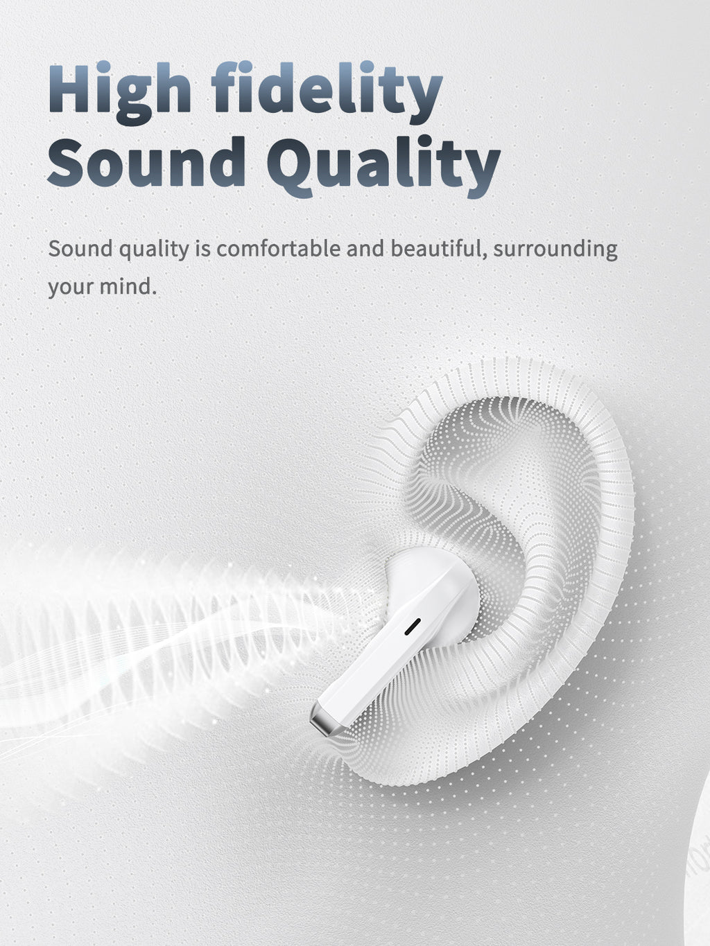 Auriculares inalámbricos Bluetooth estilo AirPods con estuche transparente | 6 colores disponibles（VEN-DENS BT030)