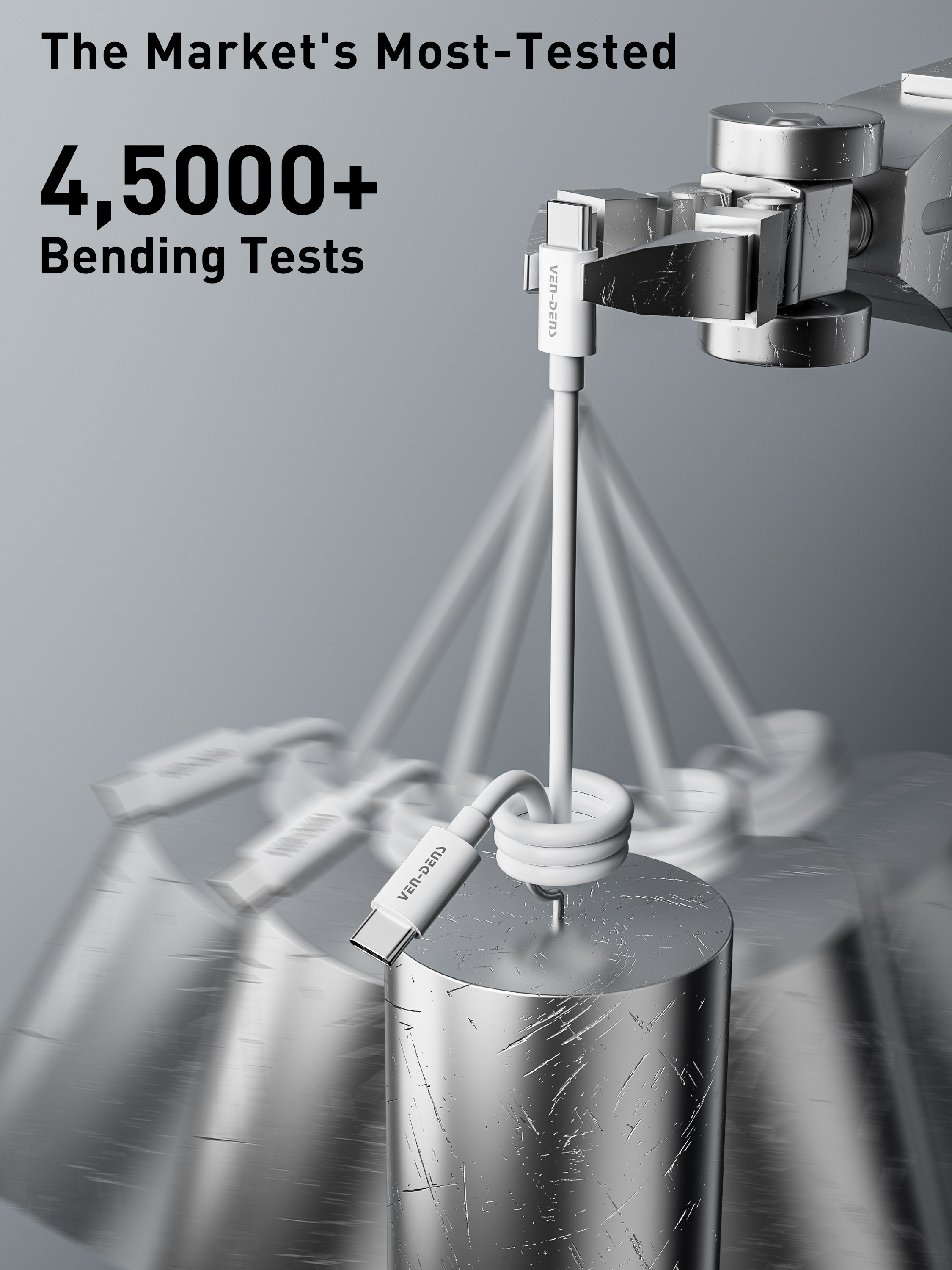 Cable USB-C a Lightning de silicona 27W | Carga rápida, suave y resistente（VEN-DENS DCP04)