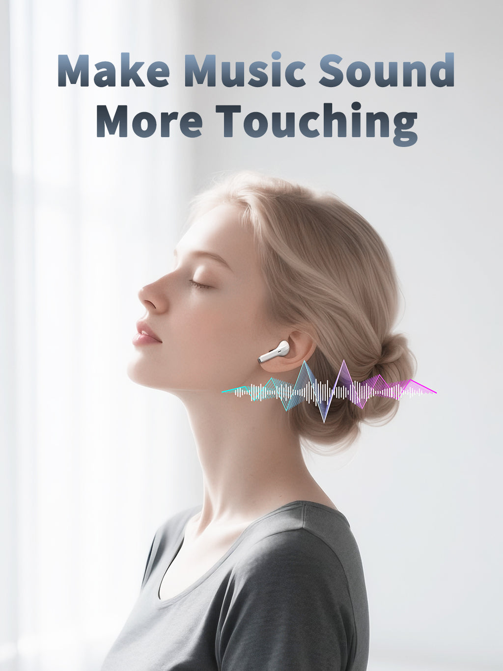 Auriculares inalámbricos Bluetooth estilo AirPods con estuche transparente | 6 colores disponibles（VEN-DENS BT030)