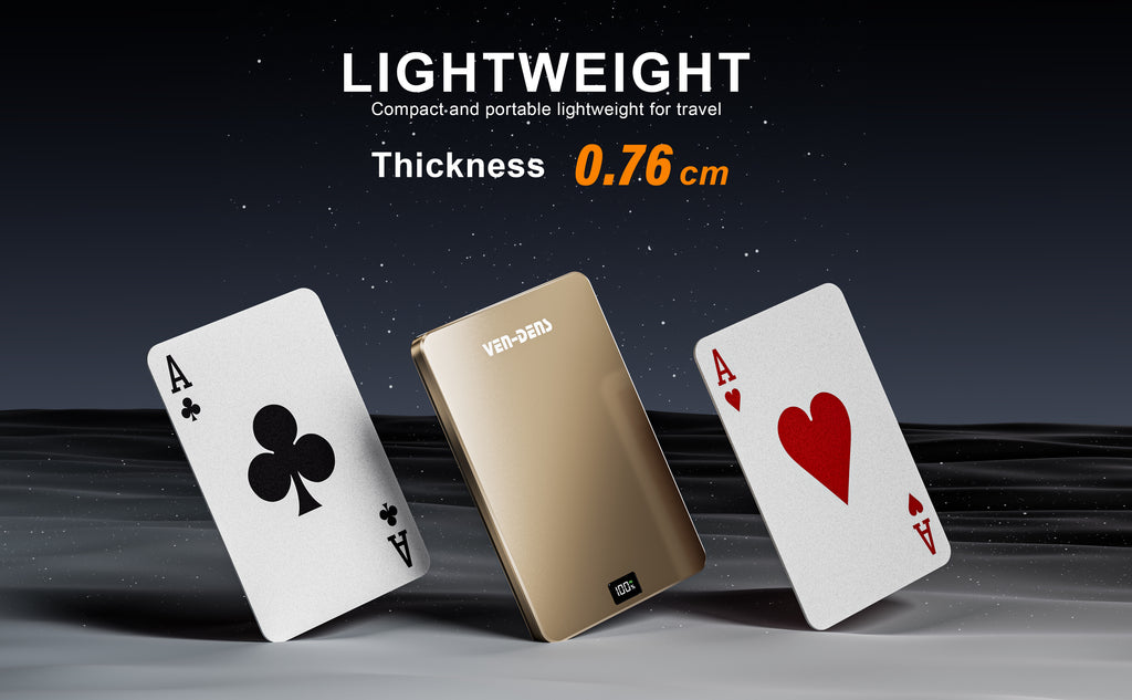 Power Bank Magnético Premium 5000mAh 15W | Carga inalámbrica, pantalla digital, diseño metal + vidrio ultrafino（VEN-DENS PB056)