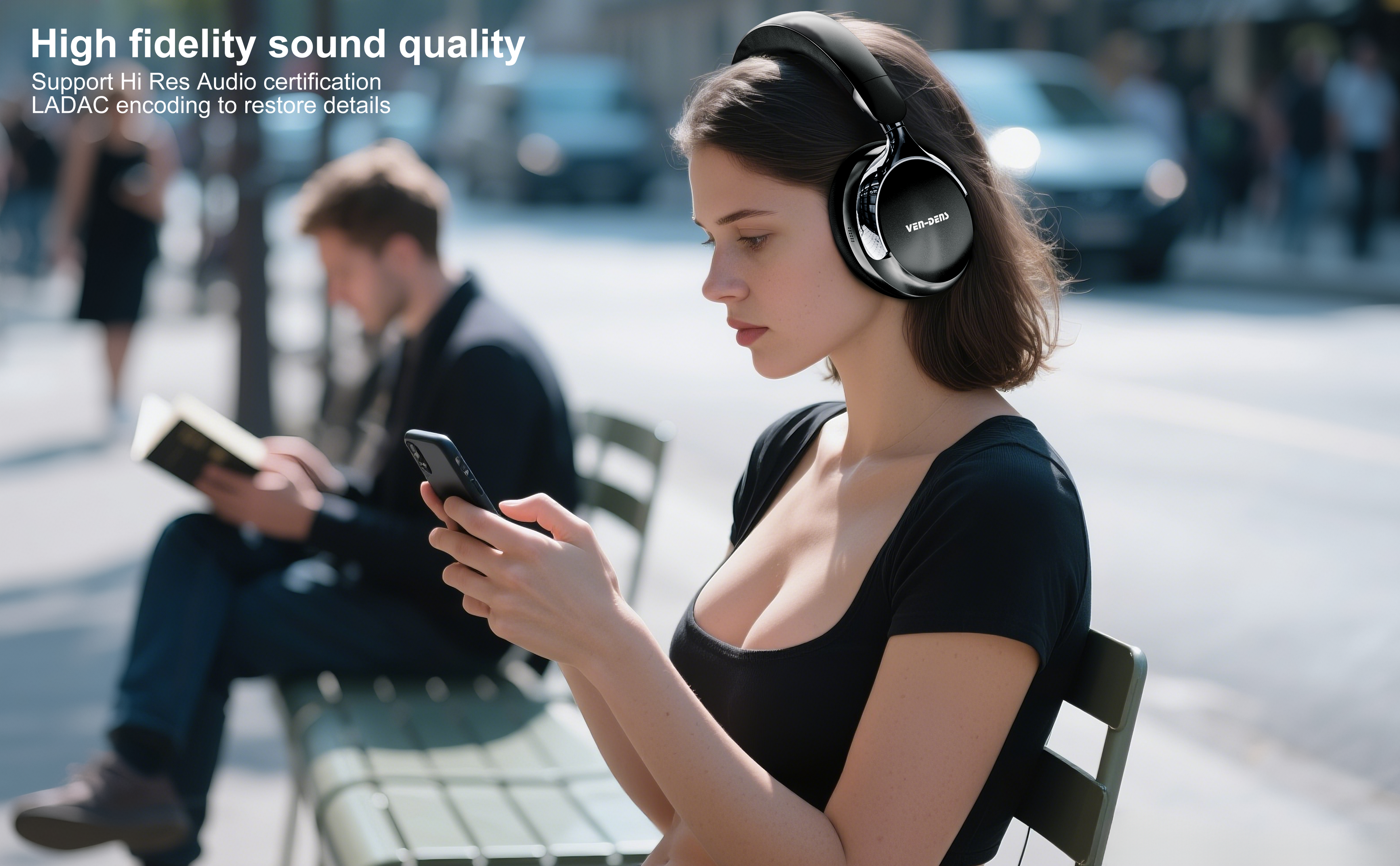 Auriculares Bluetooth de diadema con ANC | Sonido de alta calidad y cancelación de ruido (3 colores)(VEN-DENS HP016)
