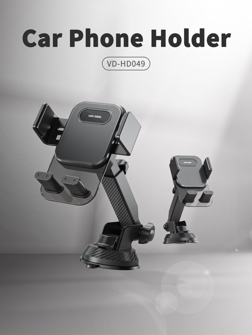Soporte móvil coche para salpicadero con brazo ajustable | Rotación 360°, base estable（VEN-DENS HD049)