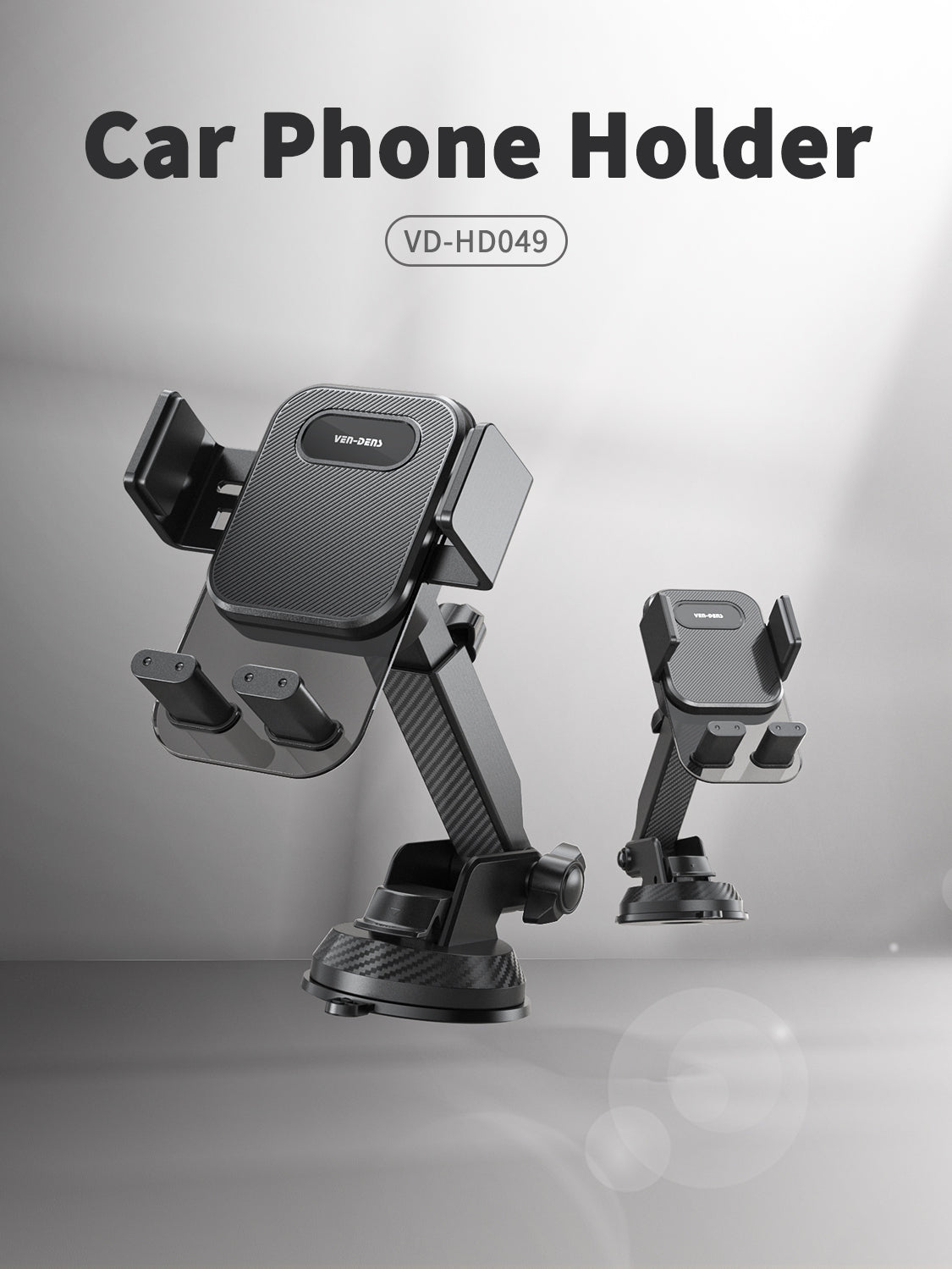 Soporte móvil coche para salpicadero con brazo ajustable | Rotación 360°, base estable（VEN-DENS HD049)