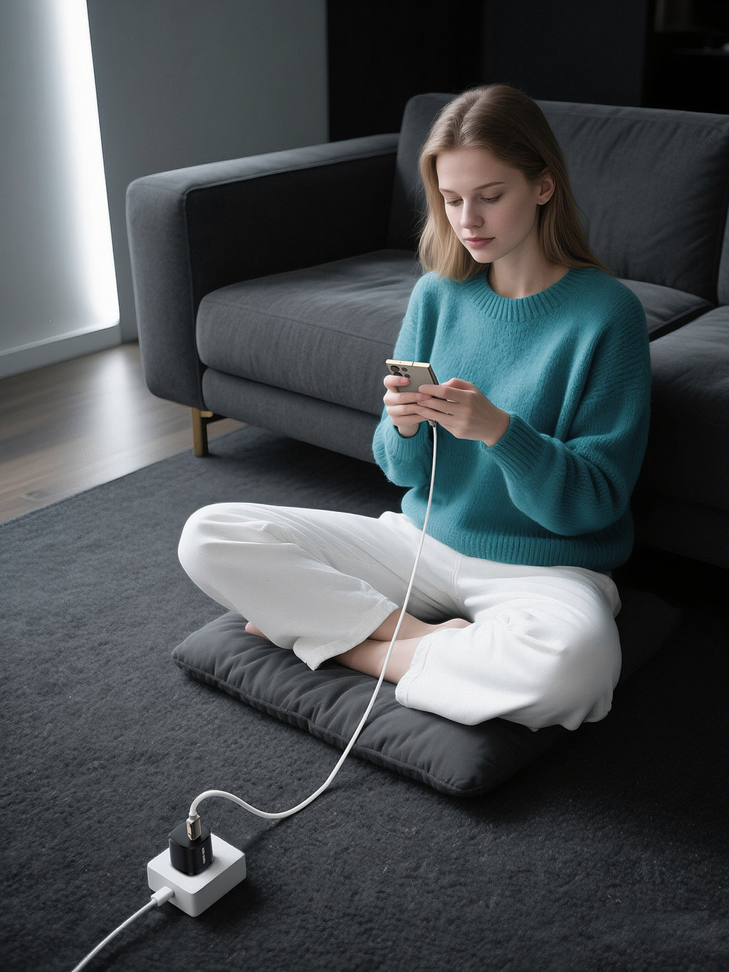 Cable de Carga Rápida 27W con Pantalla LED – USB-C a Lightning (VEN-DENS DC11CL)