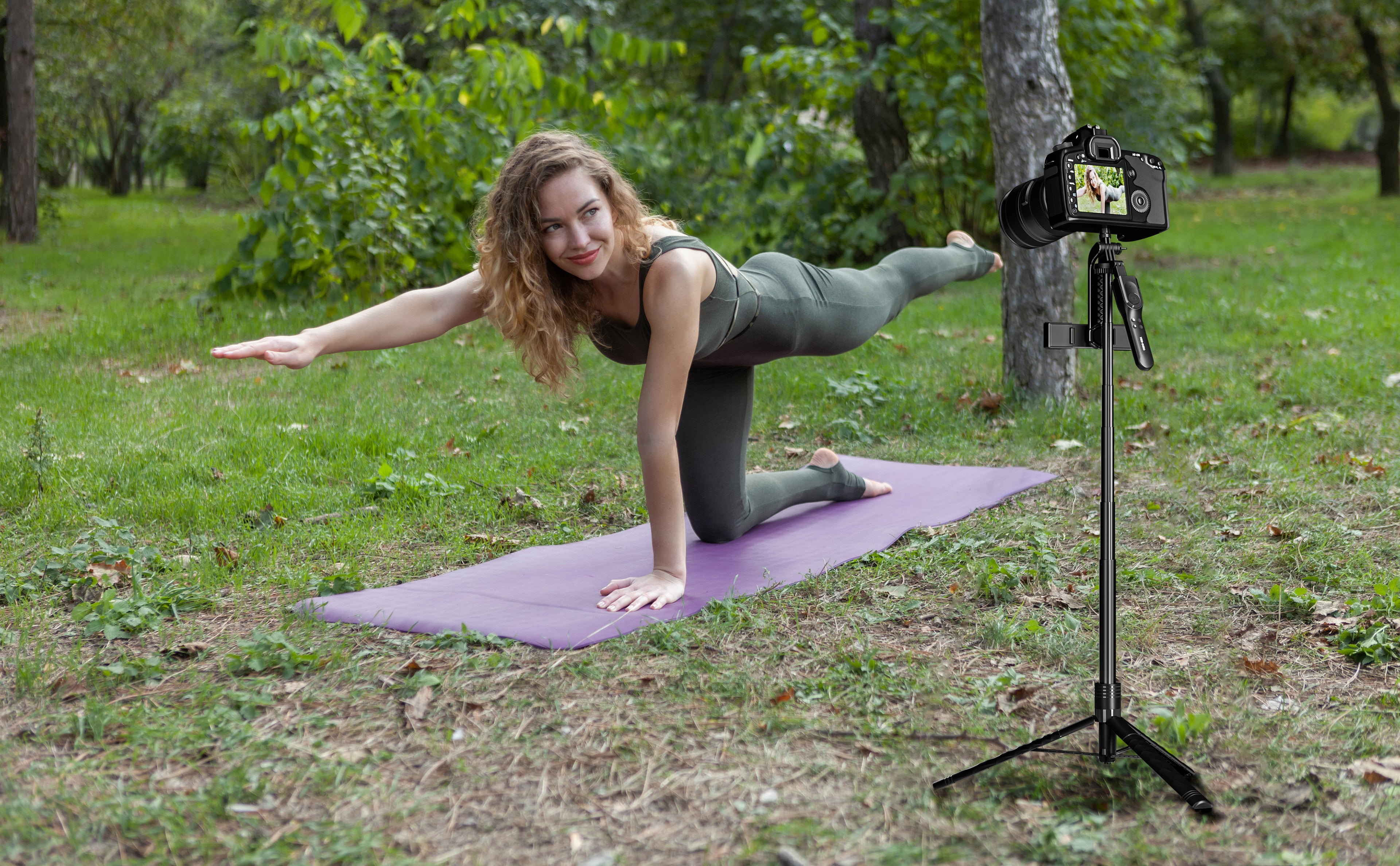 Palo selfie trípode 1750mm | extensible, Bluetooth, aluminio profesional（VEN-DENS SS09)
