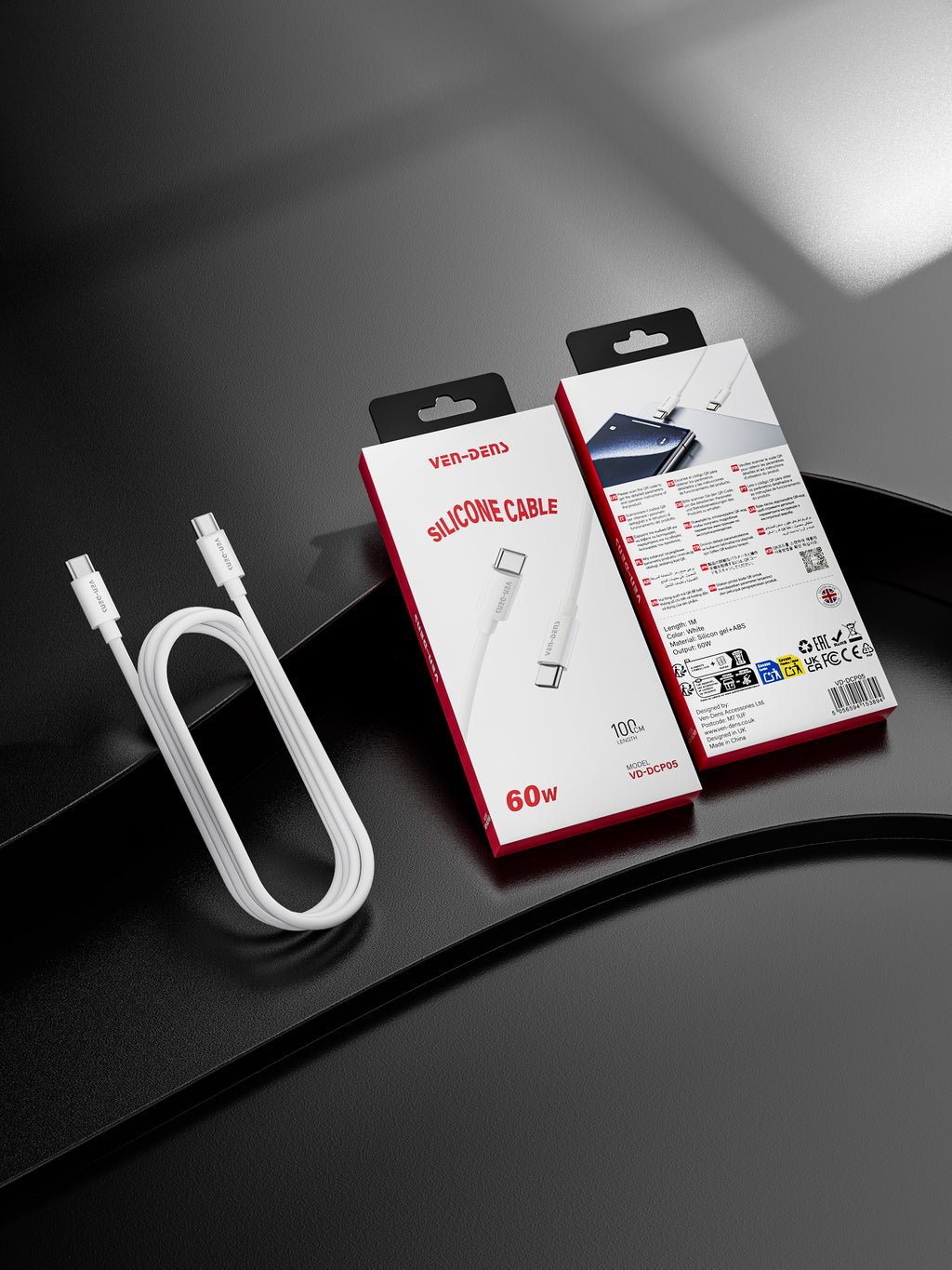 Cable USB-C a Lightning de silicona 27W | Carga rápida, suave y resistente（VEN-DENS DCP04)