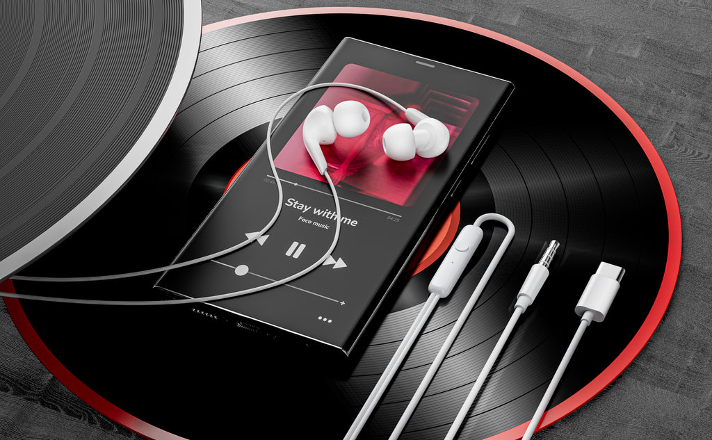 Auriculares con cable Jack 3.5mm blancos y negros con goma | In-ear, sonido potente y cómodo(VEN-DENS EAR007)