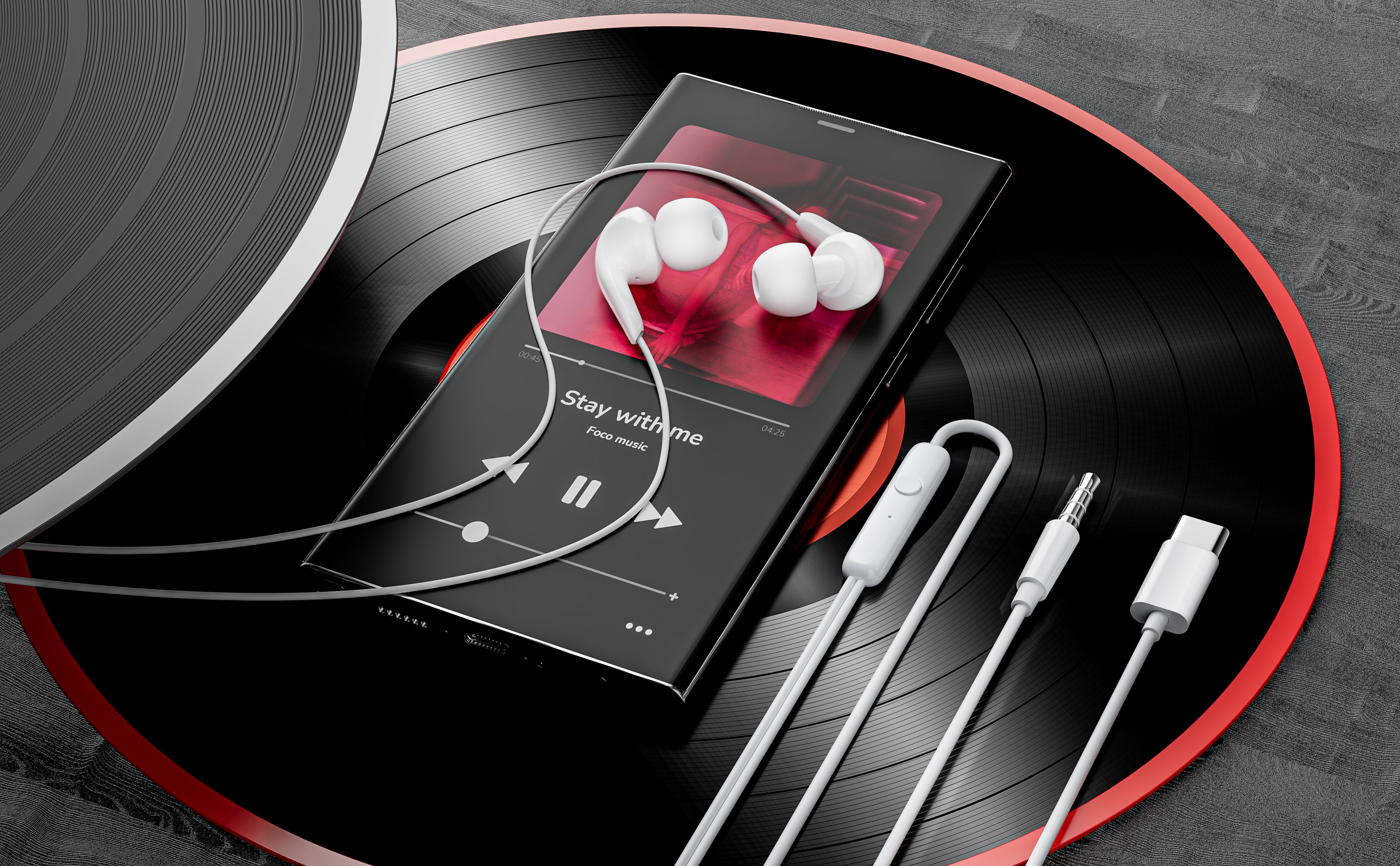 Auriculares con cable Jack 3.5mm blancos y negros con goma | In-ear, sonido potente y cómodo(VEN-DENS EAR007)