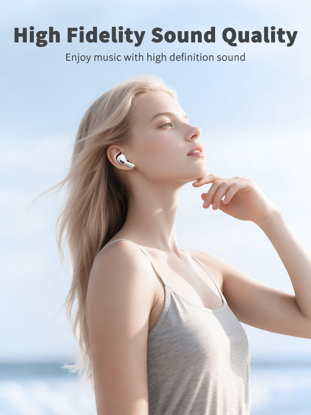 Auriculares inalámbricos con pantalla LED y cancelación de ruido (ANC) | Diseño moderno（VEN-DENS BT033)