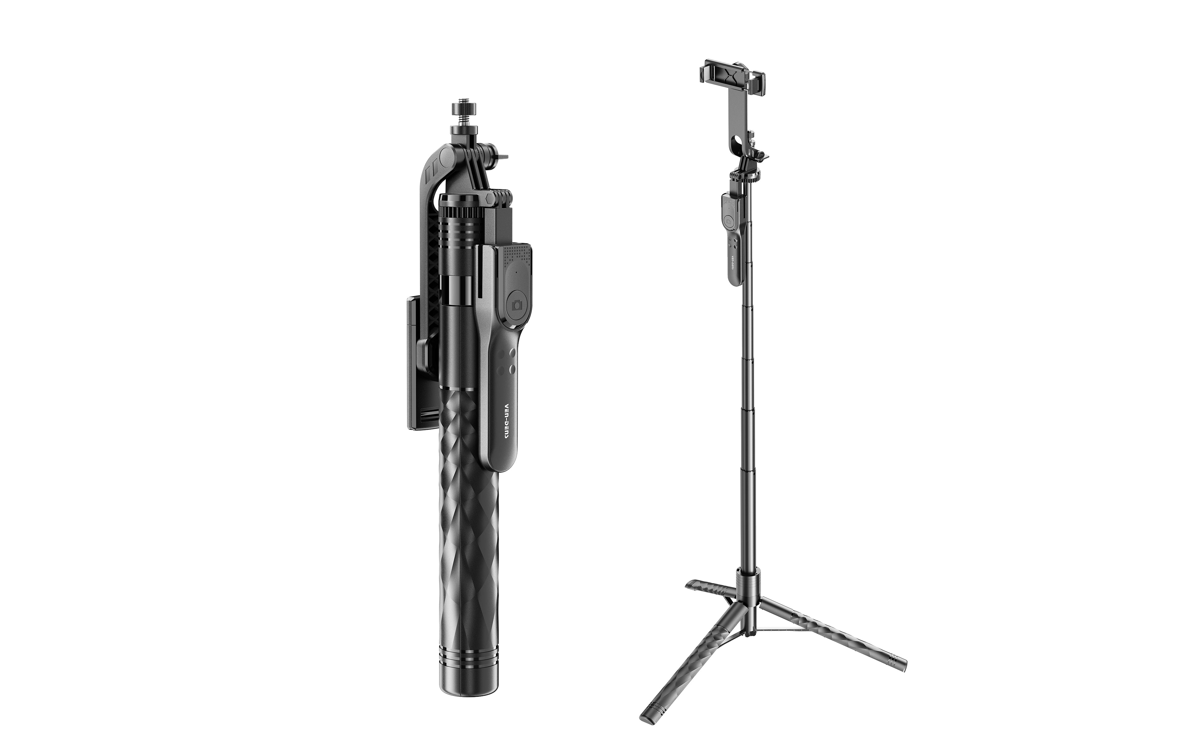 Palo selfie trípode 1750mm | extensible, Bluetooth, aluminio profesional（VEN-DENS SS09)