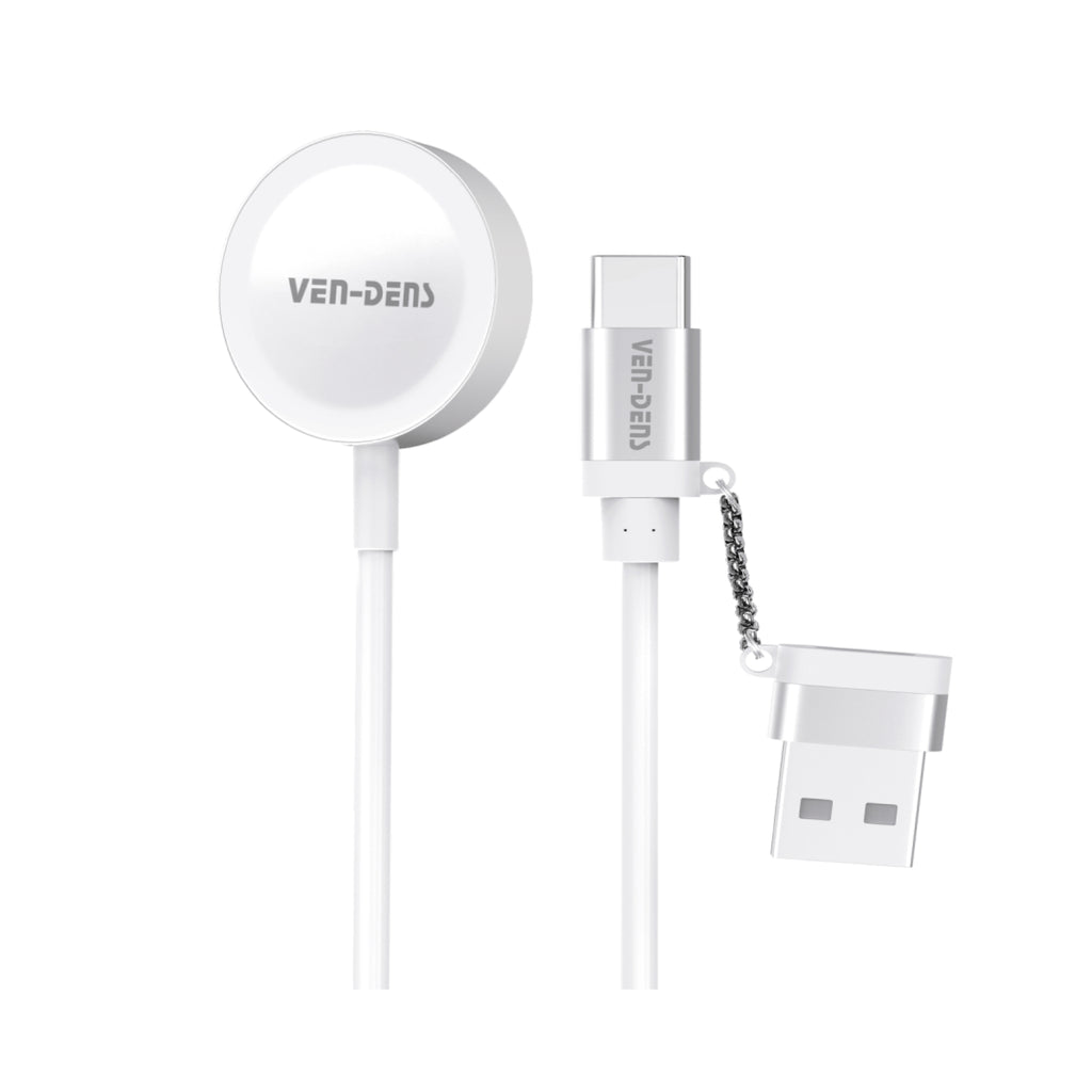 Wireless Cargador magnético para Apple Watch USB + USB-C 2 en 1(VEN-DENS WLC012)