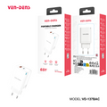 Cargador rápido 65W PD USB-C + 18W USB-A EU Plug | Cargador potente para portátil, iPhone y Android (VEN-DENS 137BAC)
