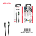 Cable Typc C to Type-C 60W con luz LED RGB | Metal, trenzado y carga rápida(VEN-DENS DC12CC)