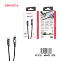 Cable USB-C a Lightning 27W con luz LED | Metal, trenzado y carga rápida(VEN-DENS DC12CL)