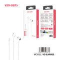 Auriculares con cable Jack 3.5mm blancos sin goma | Cómodos y sonido claro（VEN-DENS EAR005)