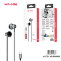 Auriculares USB-C negros sin goma con metálico | Alta calidad y sonido claro(VEN-DENS EAR020)