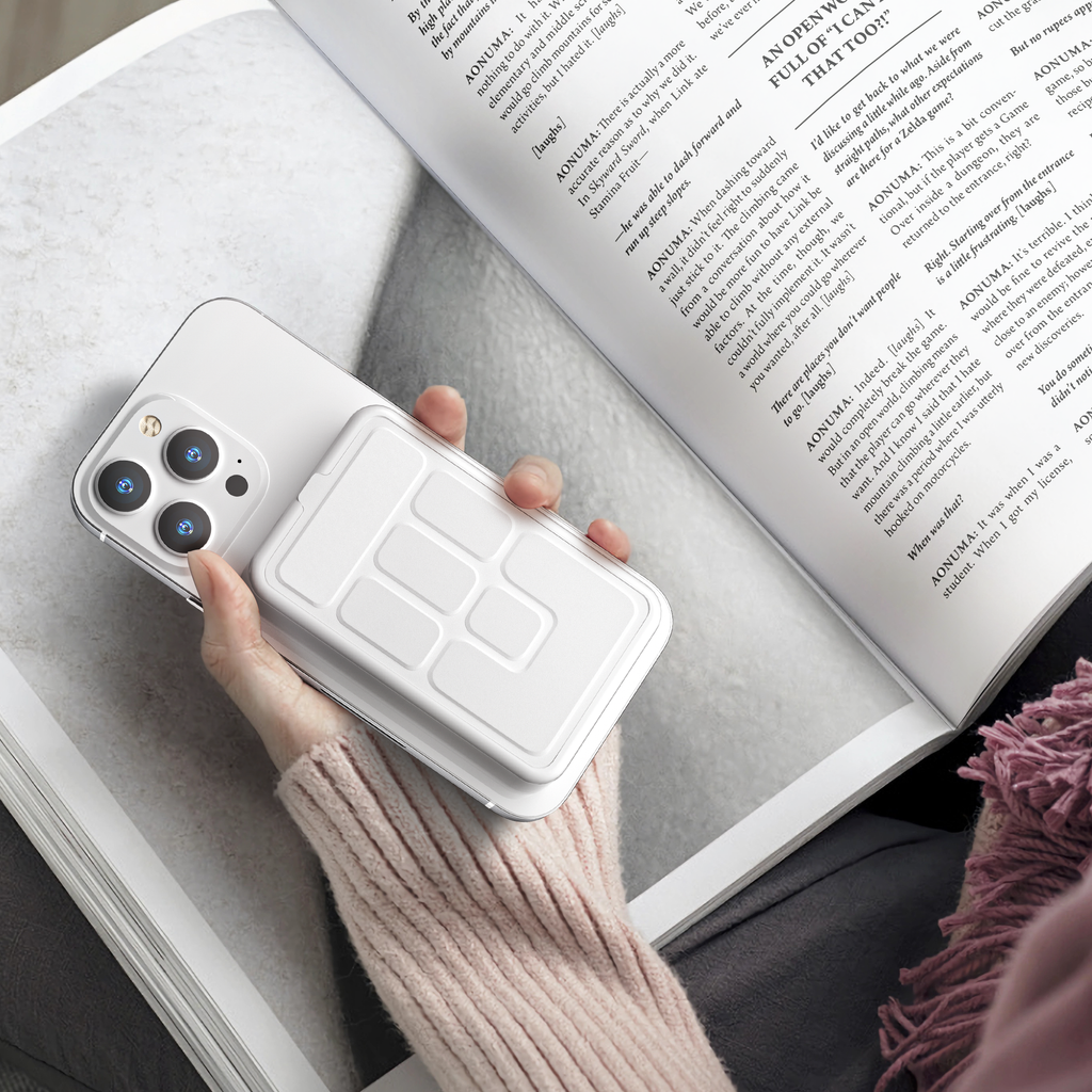 Power Bank Magnético 10000mAh 22.5W + 15W Inalámbrico | Pantalla digital, USB-C, soporte integrado（VEN-DENS PB031)