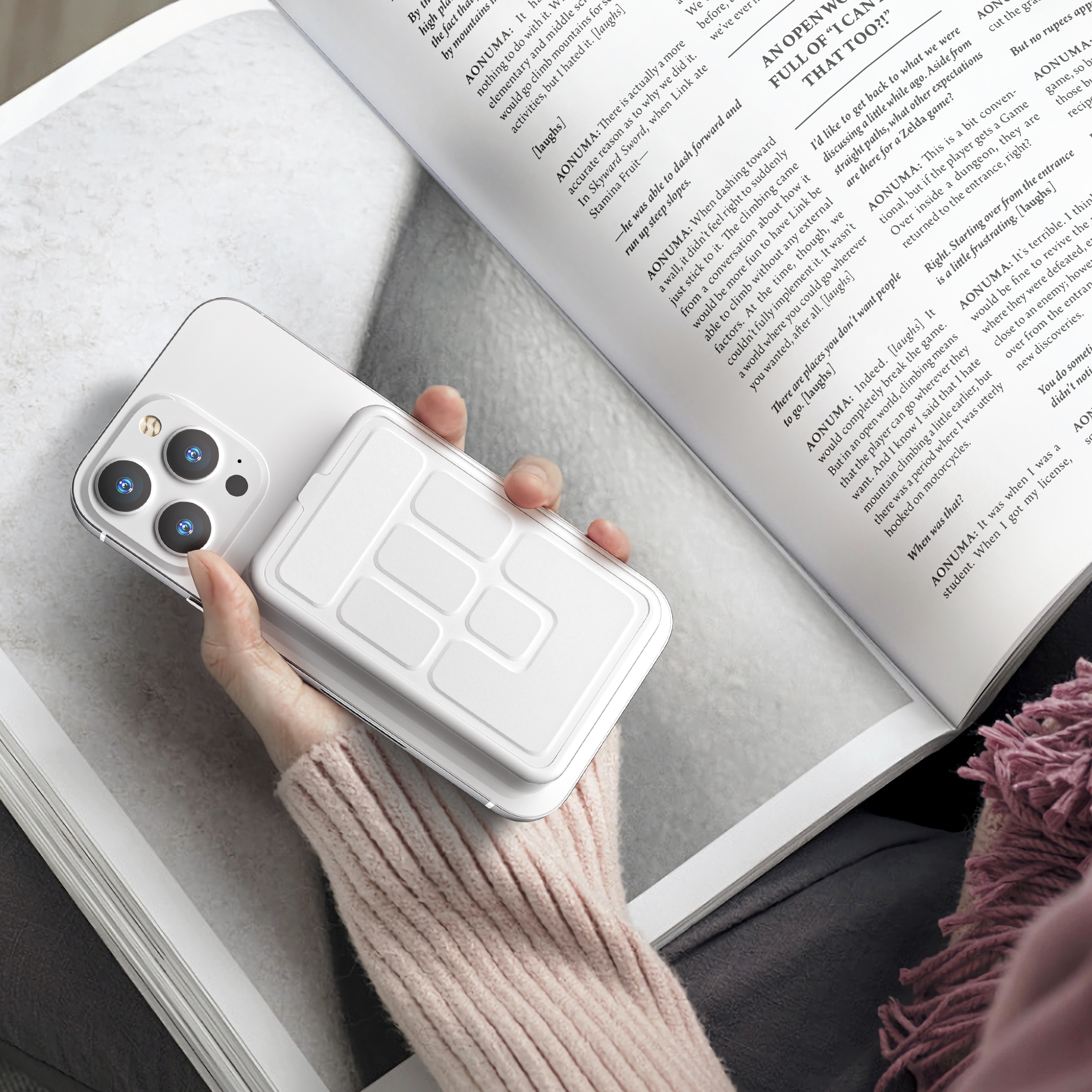 Power Bank Magnético 10000mAh 22.5W + 15W Inalámbrico | Pantalla digital, USB-C, soporte integrado（VEN-DENS PB031)